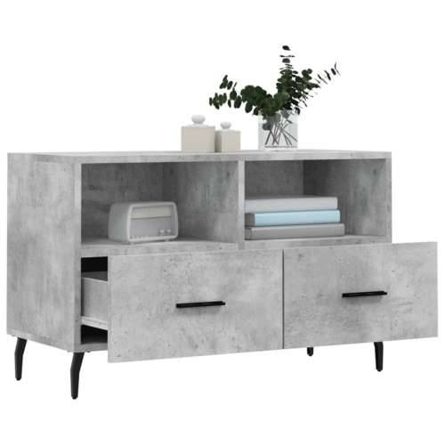 TV ormarić boja betona 80 x 36 x 50 cm konstruirano drvo - Beton siva 1 Cijena