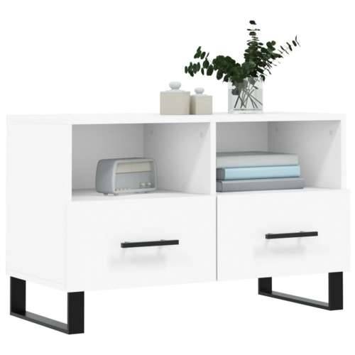TV ormarić bijeli 80 x 36 x 50 cm od konstruiranog drva - Bijela 1 Cijena