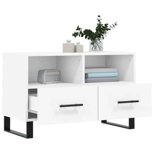 TV ormarić bijeli 80 x 36 x 50 cm od konstruiranog drva - Bijela 1 Cijena