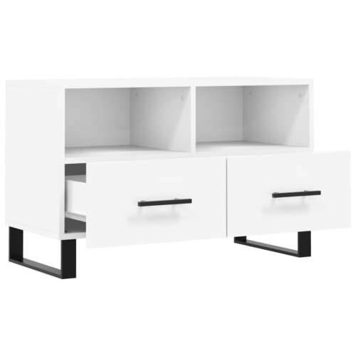 TV ormarić bijeli 80 x 36 x 50 cm od konstruiranog drva - Bijela 1 Cijena