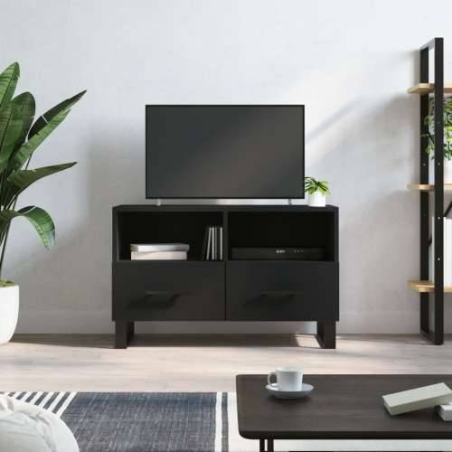 TV ormarić crni 80 x 36 x 50 cm od konstruiranog drva - Crna 1 Cijena