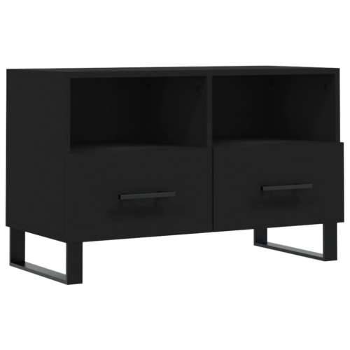 TV ormarić crni 80 x 36 x 50 cm od konstruiranog drva - Crna 1 Cijena