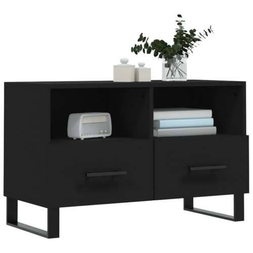 TV ormarić crni 80 x 36 x 50 cm od konstruiranog drva - Crna 1 Cijena
