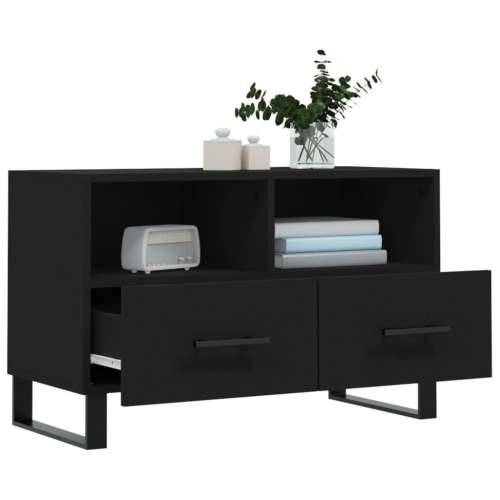 TV ormarić crni 80 x 36 x 50 cm od konstruiranog drva - Crna 1 Cijena