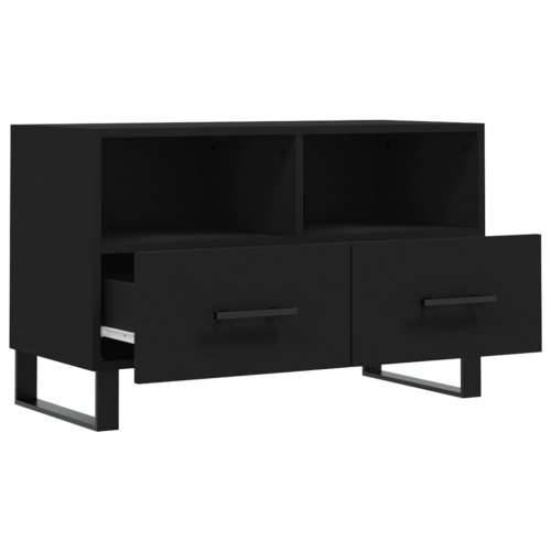 TV ormarić crni 80 x 36 x 50 cm od konstruiranog drva - Crna 1 Cijena