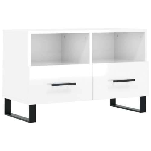 TV ormarić sjajni bijeli 80 x 36 x 50 cm od konstruiranog drva - Visoko sjajno bijela 1 Cijena