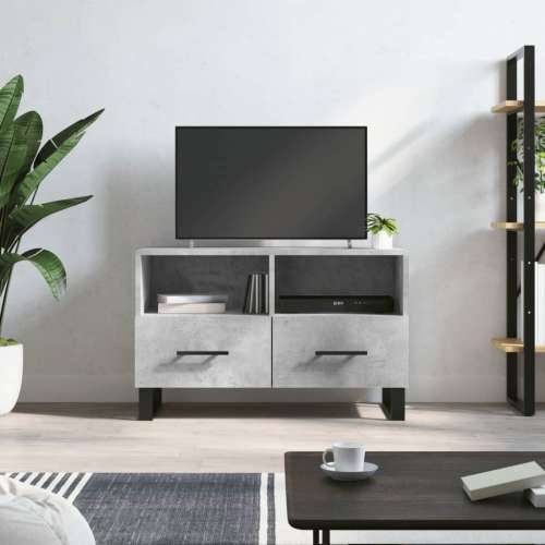 TV ormarić boja betona 80 x 36 x 50 cm konstruirano drvo - Beton siva 1 Cijena
