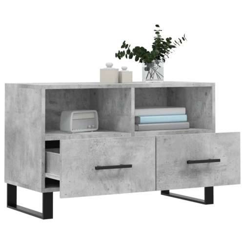 TV ormarić boja betona 80 x 36 x 50 cm konstruirano drvo - Beton siva 1 Cijena