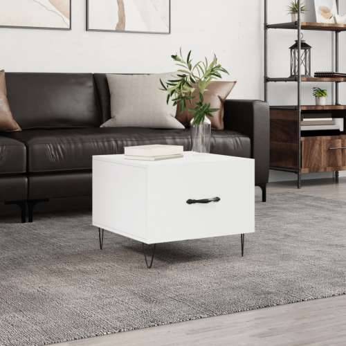 Stolić za kavu bijeli 50 x 50 x 40 cm od konstruiranog drva - Bijela 1 Cijena