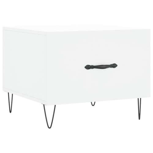 Stolić za kavu bijeli 50 x 50 x 40 cm od konstruiranog drva - Bijela 1 Cijena