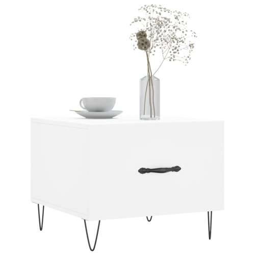 Stolić za kavu bijeli 50 x 50 x 40 cm od konstruiranog drva - Bijela 1 Cijena