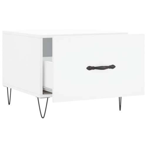 Stolić za kavu bijeli 50 x 50 x 40 cm od konstruiranog drva - Bijela 1 Cijena