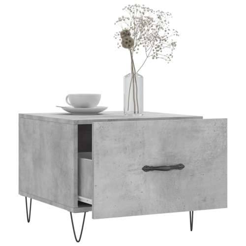 Stolić za kavu siva boja betona 50x50x40 cm konstruirano drvo - Beton siva 1 Cijena