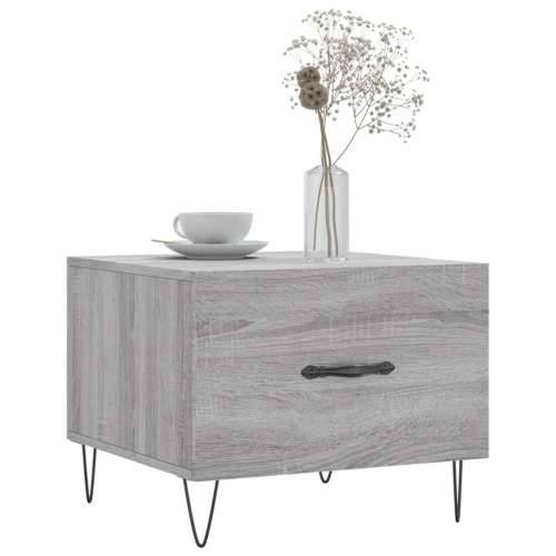 Stolić za kavu siva boja hrasta 50x50x40 cm konstruirano drvo - Sivi hrast sonoma 1 Cijena