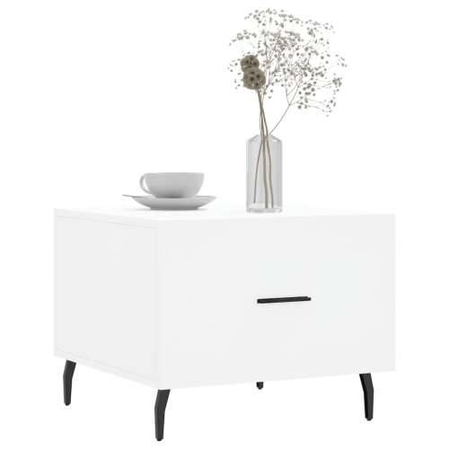 Stolić za kavu bijeli 50 x 50 x 40 cm od konstruiranog drva - Bijela 1 Cijena