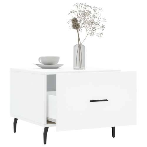 Stolić za kavu bijeli 50 x 50 x 40 cm od konstruiranog drva - Bijela 1 Cijena