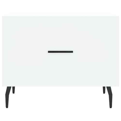 Stolić za kavu bijeli 50 x 50 x 40 cm od konstruiranog drva - Bijela 1 Cijena