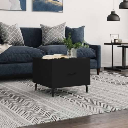 Stolić za kavu crni 50 x 50 x 40 cm od konstruiranog drva - Crna 1 Cijena