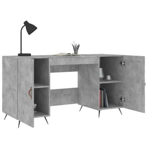 Radni stol boja betona 140 x 50 x 75 cm od konstruiranog drva - Beton siva Cijena