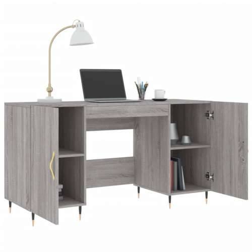 Radni stol boja hrasta sonome 140x50x75 cm konstruirano drvo - Sivi hrast sonoma Cijena