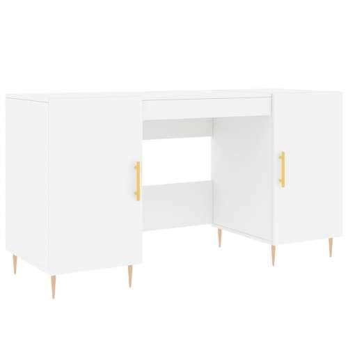 Radni stol bijeli 140 x 50 x 75 cm od konstruiranog drva Cijena