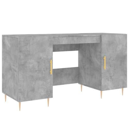 Radni stol boja betona 140 x 50 x 75 cm od konstruiranog drva - Beton siva Cijena