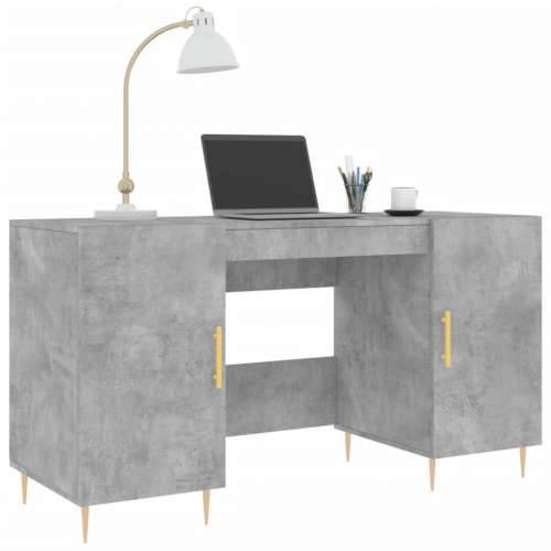 Radni stol boja betona 140 x 50 x 75 cm od konstruiranog drva - Beton siva Cijena