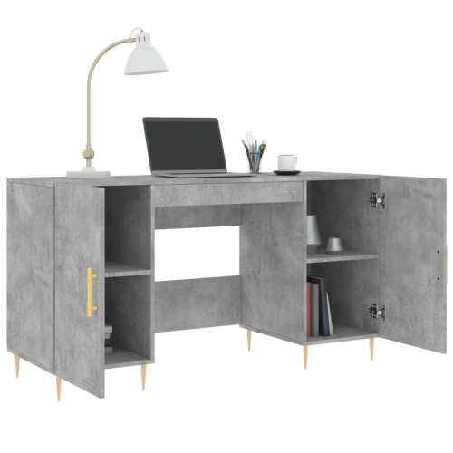 Radni stol boja betona 140 x 50 x 75 cm od konstruiranog drva - Beton siva Cijena