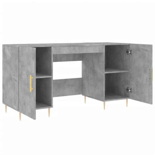 Radni stol boja betona 140 x 50 x 75 cm od konstruiranog drva - Beton siva Cijena