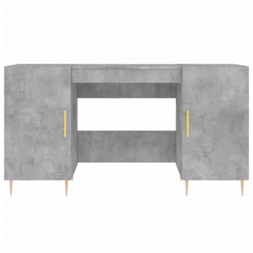 Radni stol boja betona 140 x 50 x 75 cm od konstruiranog drva - Beton siva Cijena