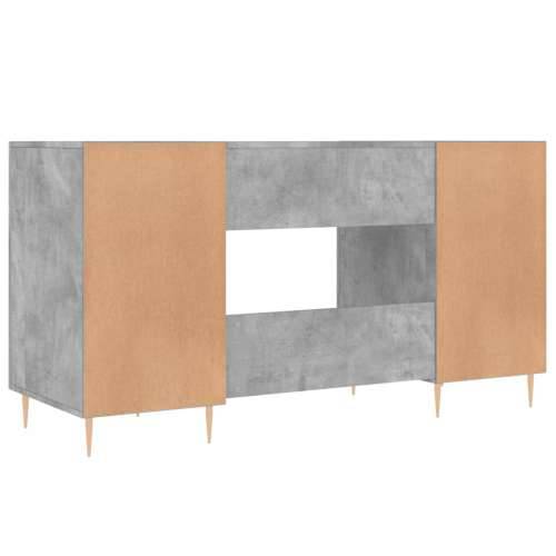 Radni stol boja betona 140 x 50 x 75 cm od konstruiranog drva - Beton siva Cijena