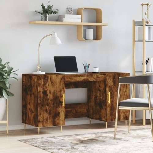 Radni stol boja dimljenog hrasta 140x50x75 cm konstruirano drvo - Dimljeni hrast Cijena