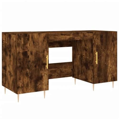 Radni stol boja dimljenog hrasta 140x50x75 cm konstruirano drvo - Dimljeni hrast Cijena