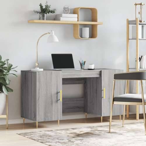 Radni stol boja hrasta sonome 140x50x75 cm konstruirano drvo - Sivi hrast sonoma Cijena