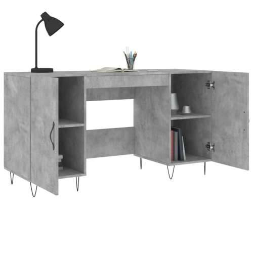 Radni stol boja betona 140 x 50 x 75 cm od konstruiranog drva - Beton siva Cijena