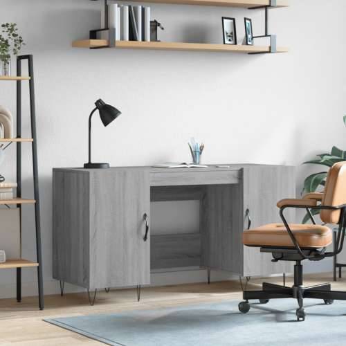 Radni stol boja hrasta sonome 140x50x75 cm konstruirano drvo - Sivi hrast sonoma Cijena