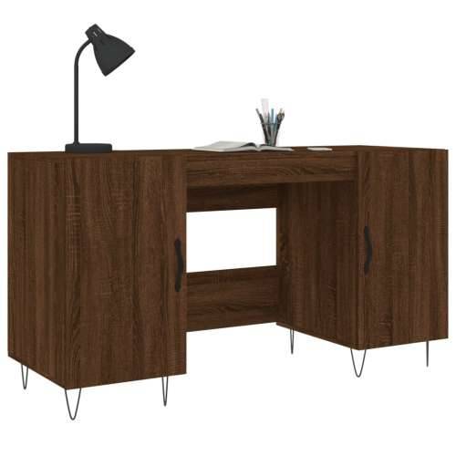 Radni stol smeđa boja hrasta 140 x 50 x 75 cm konstruirano drvo - Smeđi hrast Cijena