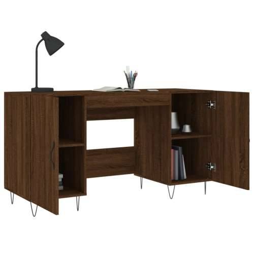 Radni stol smeđa boja hrasta 140 x 50 x 75 cm konstruirano drvo - Smeđi hrast Cijena