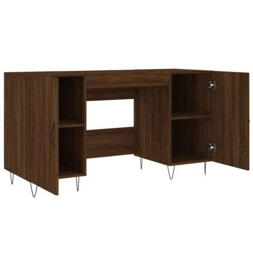 Radni stol smeđa boja hrasta 140 x 50 x 75 cm konstruirano drvo - Smeđi hrast Cijena
