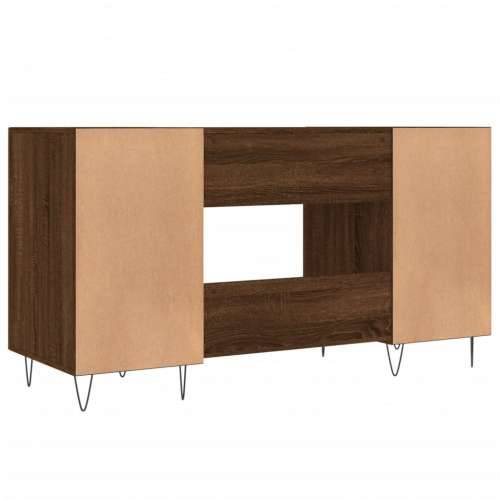 Radni stol smeđa boja hrasta 140 x 50 x 75 cm konstruirano drvo - Smeđi hrast Cijena