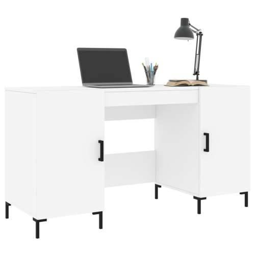 Radni stol bijeli 140 x 50 x 75 cm od konstruiranog drva - Bijela Cijena