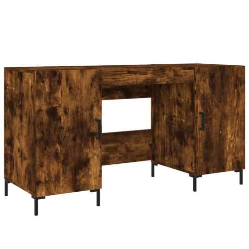 Radni stol boja dimljenog hrasta 140x50x75 cm konstruirano drvo - Dimljeni hrast Cijena