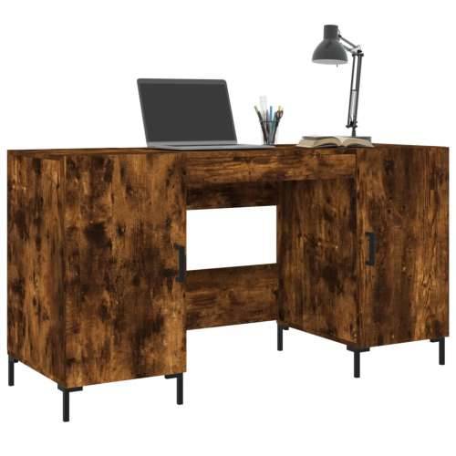 Radni stol boja dimljenog hrasta 140x50x75 cm konstruirano drvo - Dimljeni hrast Cijena