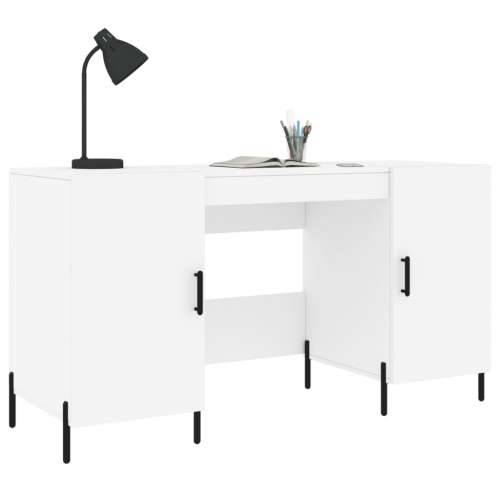 Radni stol bijeli 140 x 50 x 75 cm od konstruiranog drva - Bijela Cijena