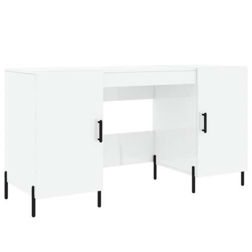 Radni stol visoki sjaj bijeli 140x50x75 cm konstruirano drvo - Visoko sjajno bijela Cijena