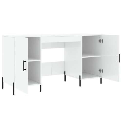 Radni stol visoki sjaj bijeli 140x50x75 cm konstruirano drvo - Visoko sjajno bijela Cijena