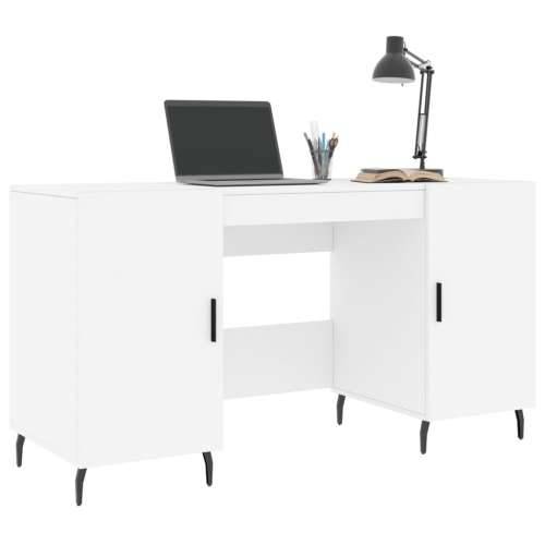 Radni stol bijeli 140 x 50 x 75 cm od konstruiranog drva - Bijela Cijena