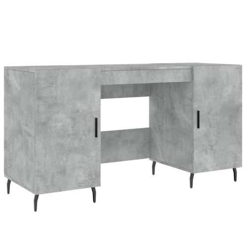 Radni stol boja betona 140 x 50 x 75 cm od konstruiranog drva - Beton siva Cijena