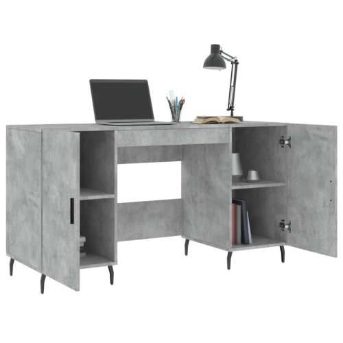 Radni stol boja betona 140 x 50 x 75 cm od konstruiranog drva - Beton siva Cijena