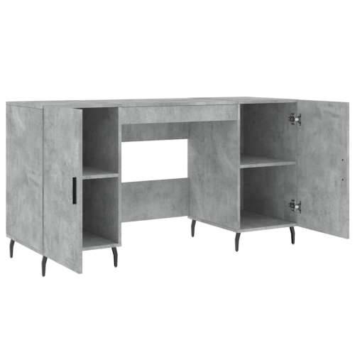 Radni stol boja betona 140 x 50 x 75 cm od konstruiranog drva - Beton siva Cijena